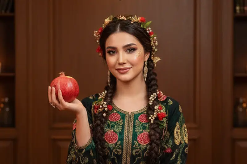 استفاده از اکسسوری در استایل یلدایی